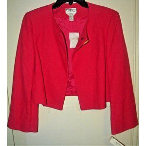 NWT WOMEN TALBOT ONE BUTTON CROP SWING JACKET sz10
